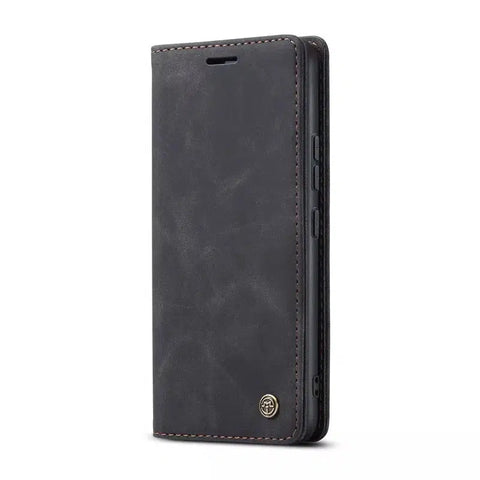 Caseme Magnetic Flip PU Leather Wallet Case for iPhone 11 Pro - Carbon Black