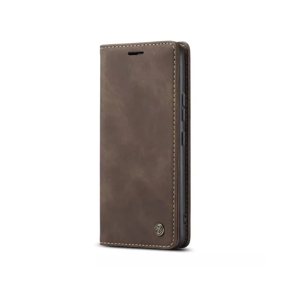 Caseme Magnetic Flip PU Leather Wallet Case for iPhone 11 Pro Max - Brown