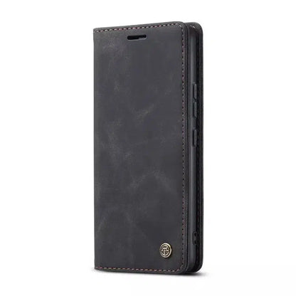 Caseme Magnetic Flip PU Leather Wallet Case for iPhone X / XS - Black