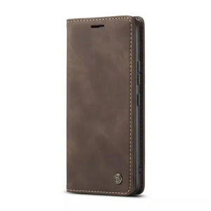 Caseme Magnetic Flip PU Leather Wallet Case for iPhone XS Max - Brown