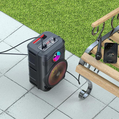 Hoco BS46 Mature Outdoor BT Karaoke Wireless Speaker with Microphone - Black - Brand New