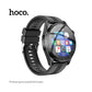 Hoco Y9 Round Case Smart Watch with Bluetooth calling - Black