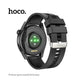 Hoco Y9 Round Case Smart Watch with Bluetooth calling - Black
