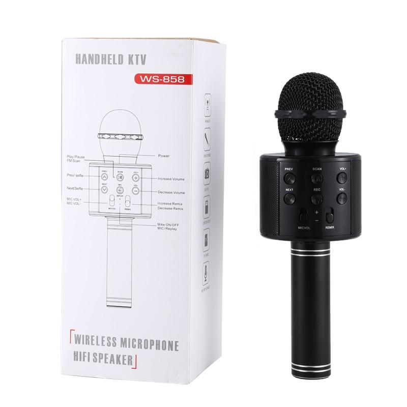 KTV BLACK BT Wireless Handheld Microphone with Speaker and Recorder