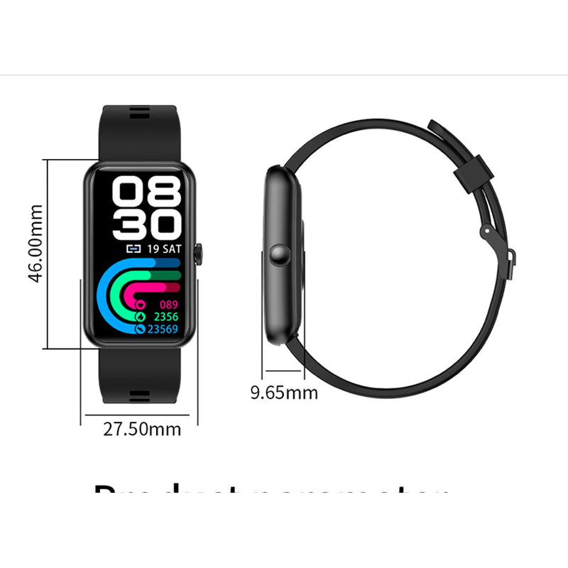 L16 Smart watch 1.45" Screen Fitness Tracking & Push Notifications - Black