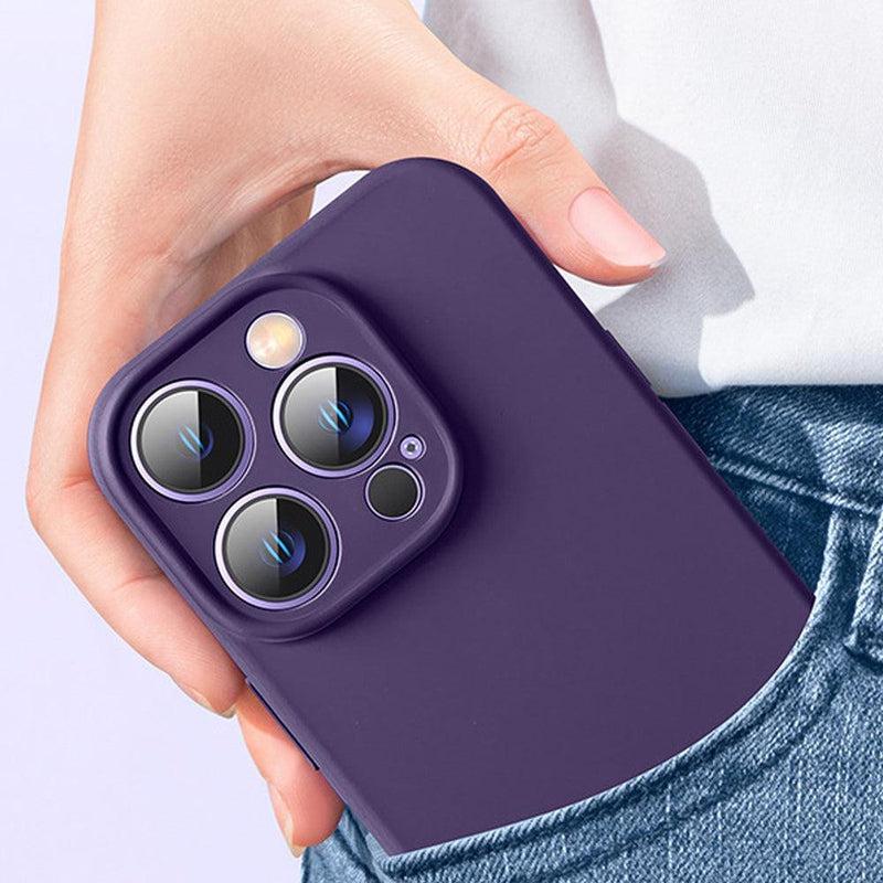 Liquid Silicone Shockproof Mobile Phone Case for iPhone 14 Plus - Purple