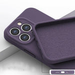 Liquid Silicone Shockproof Mobile Phone Case for iPhone 14 Plus - Purple