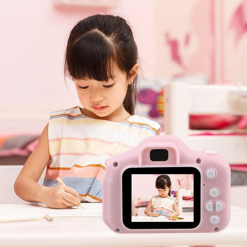 Mini kids Pink digital photo and video camera (8GB SD card Included)