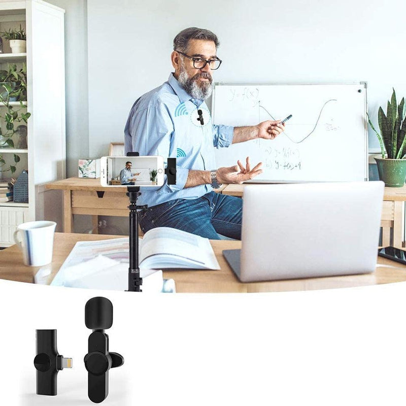 Plug-and-Play Wireless Microphone Portable Clip-on Mic - Brand New