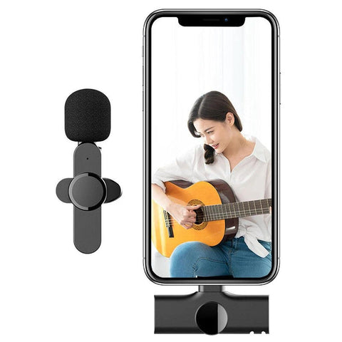 Plug-and-Play Wireless Microphone Portable Clip-on Mic - Brand New