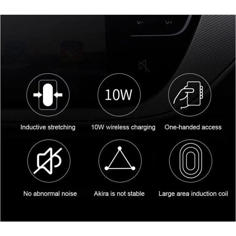 R2 Wireless car Charger, auto clapping Smart Sensor & Air Vent Holder - Silver