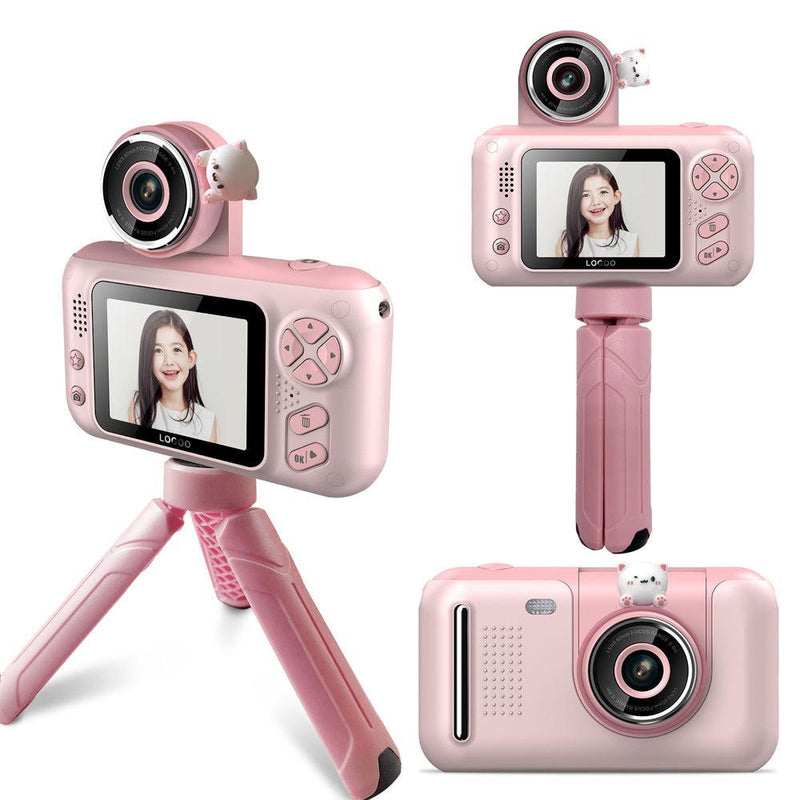 S9 Children’s Digital Camera 1080P Handheld 2.4" HD Screen w/ Tripod - Pink