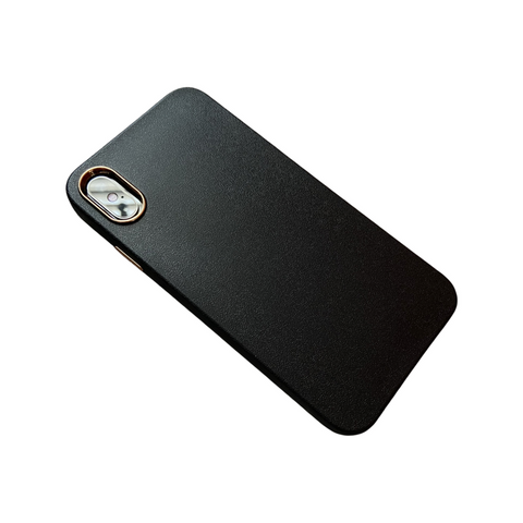 Shockproof Camera Lens Plated Case for iPhone XS max- Black
