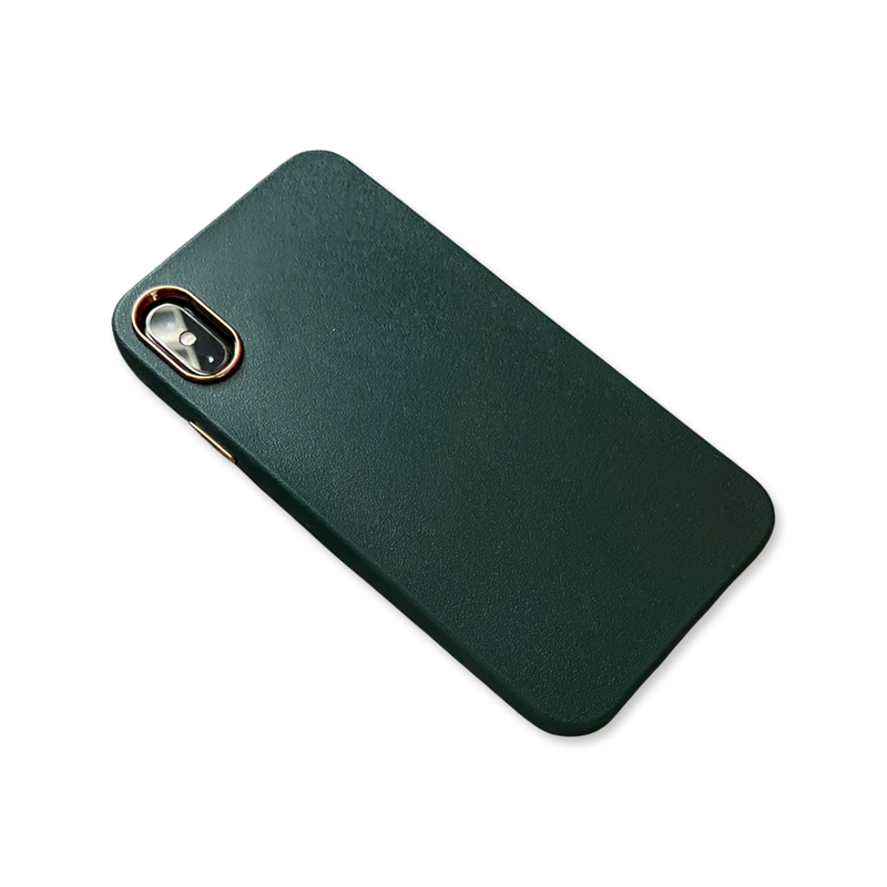 Shockproof Camera Lens Plated Case for iPhone XS max- Bottle Green