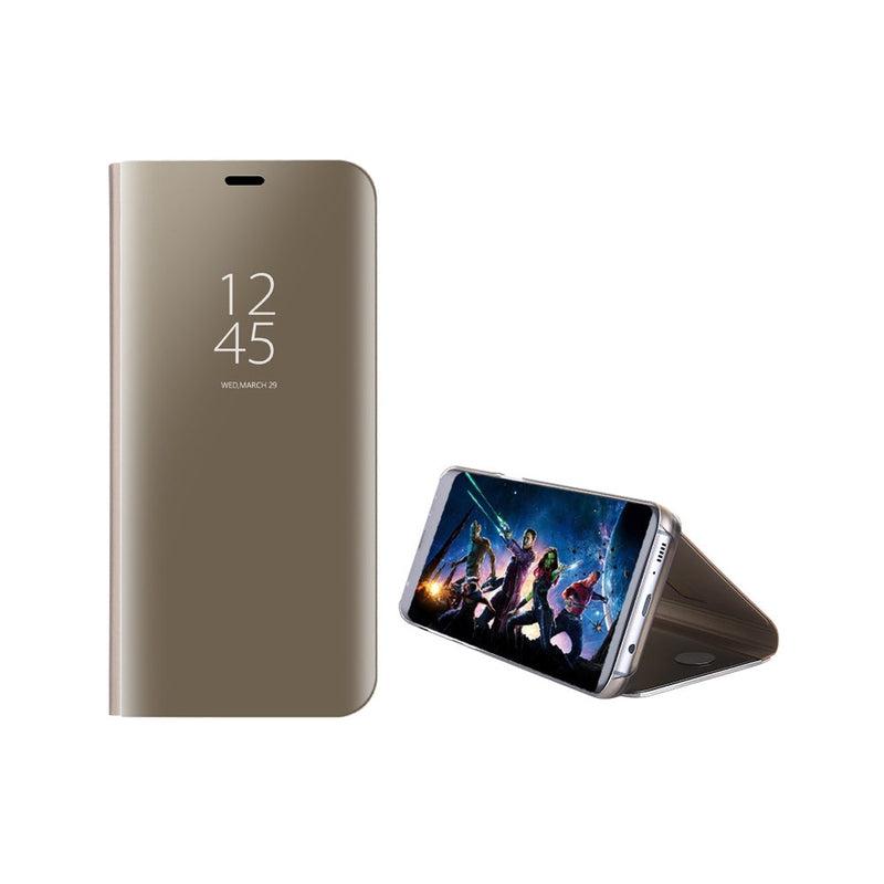 Smart Mirror Flipping Mobile Phone Case for Samsung Galaxy S9+ - Gold