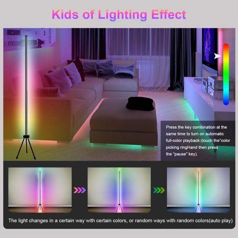 Smart WiFi Remote Control Dimmable 130cms Standing Corner Modern LED Floor Lamp