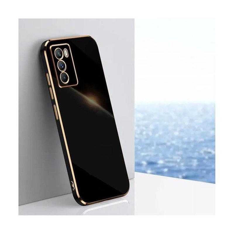 Straight Edge Soft Shell Mobile Phone Case for Samsung S21 Ultra - Black