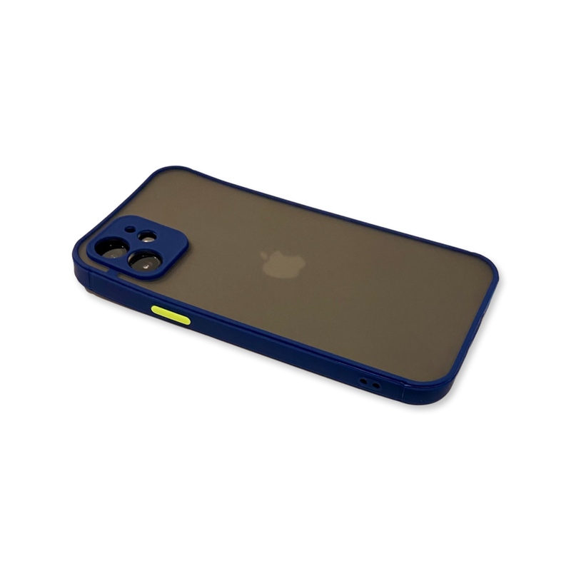 Translucent Frosted Case for iPhone 12- Blue