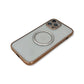 Transparent Wireless Charging Magnetic Case for iPhone 13 Pro - Metallic Gold