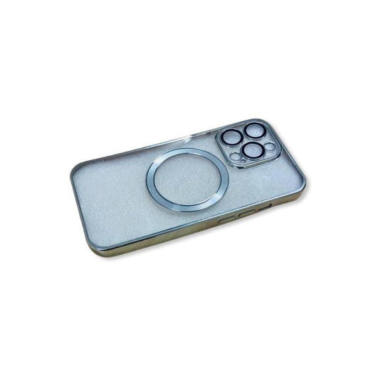 Transparent Wireless Charging Magnetic Case for iPhone 13 Pro - Silver
