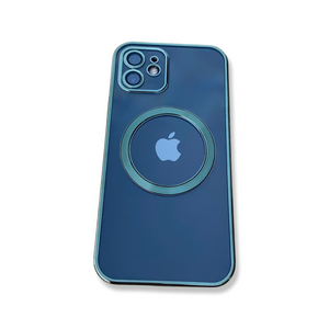 Transparent wireless charging magnetic case for iPhone 12 - Metallic Green