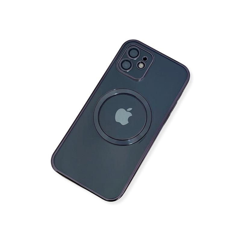 Transparent wireless charging magnetic case for iPhone 12 - Metallic Grey