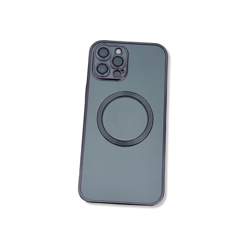 Transparent wireless charging magnetic case for iPhone 12 Pro Max - Metallic Grey
