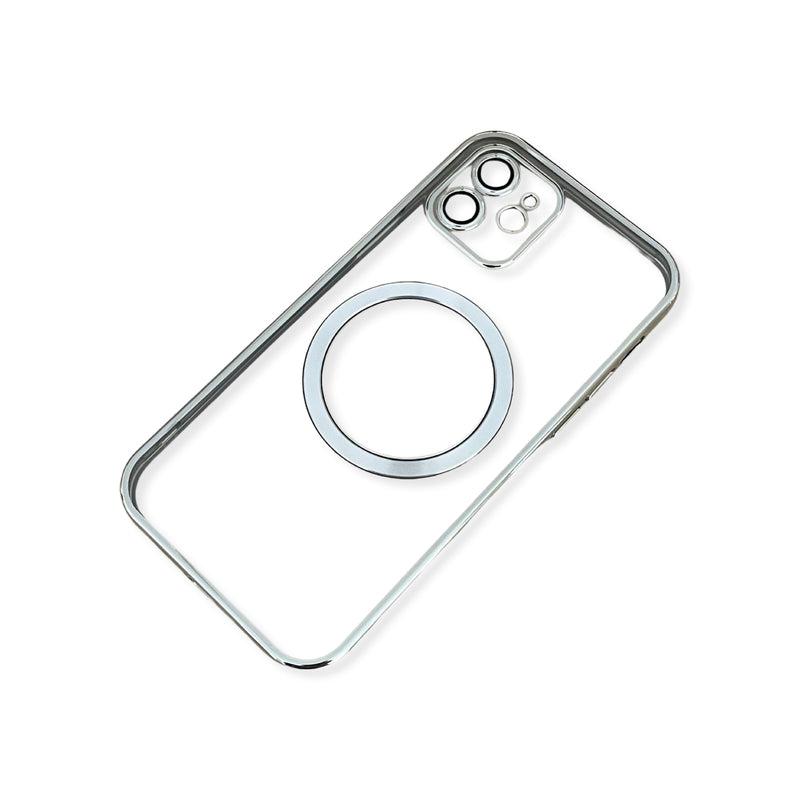 Transparent wireless charging magnetic case for iPhone 12 - Silver