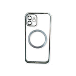 Transparent wireless charging magnetic case for iPhone 12 - Silver