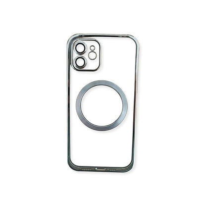 Transparent wireless charging magnetic case for iPhone 12 - Silver