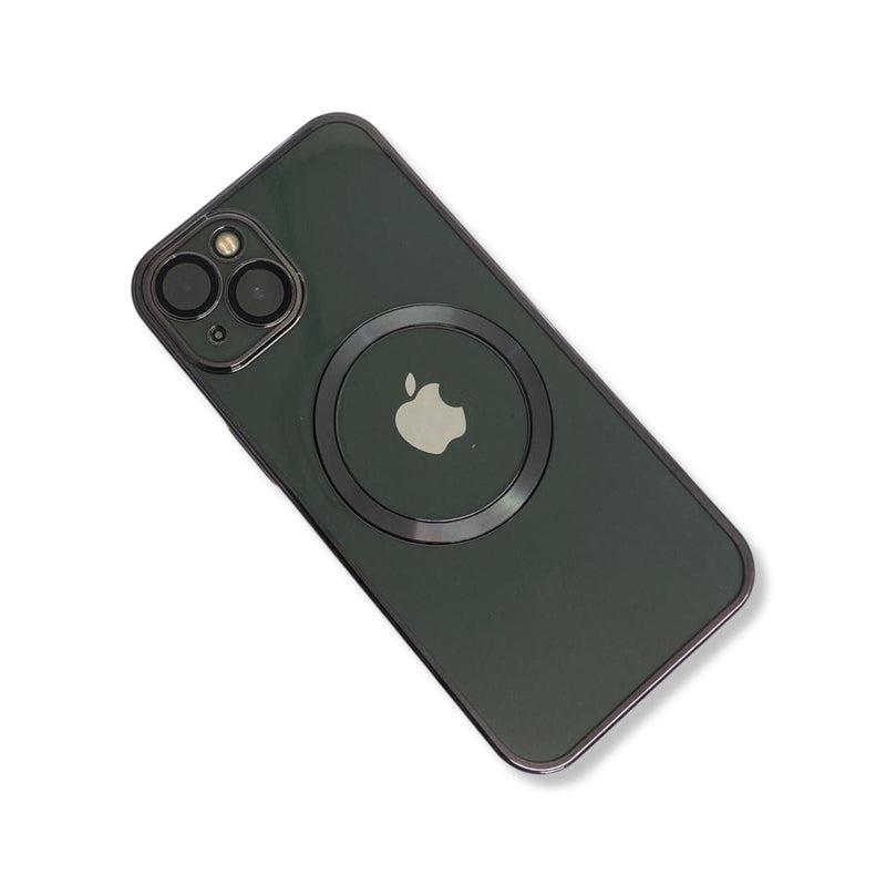 Transparent wireless charging magnetic case for iPhone 13 - Metallic Grey