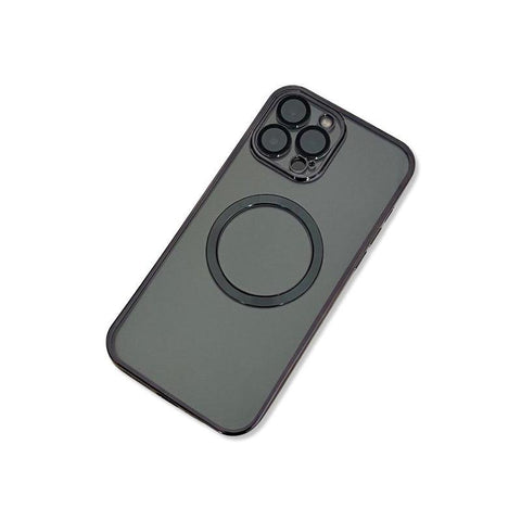 Transparent wireless charging magnetic case for iPhone 13 Pro Max - Metallic Grey