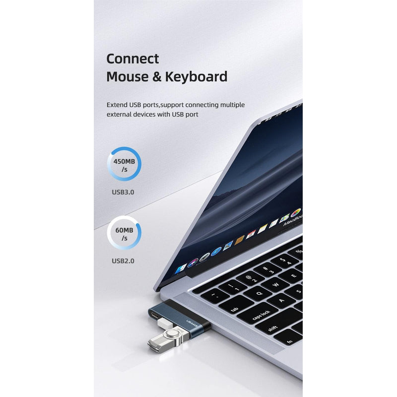 Usams Type-C Mini HUB (USB + HDMI + Type-C)