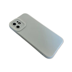 White Silicon Back Cover Case for iPhone 12