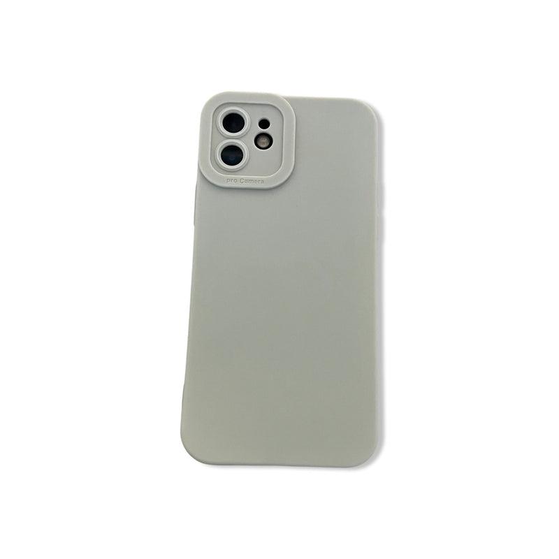 White Silicon Back Cover Case for iPhone 12