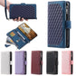 Zipper Wallet Mobile Phone Case for Samsung Galaxy S20 Plus with Wrist Strap - Wine